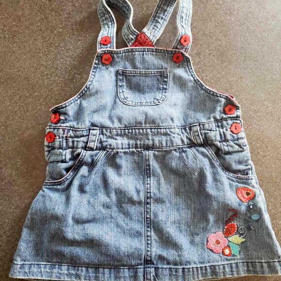 Denim overall Dress 12-18M - Picture 1 of 3